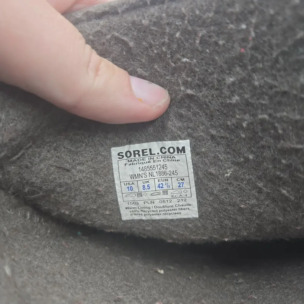 Rare Sorel Cozy Felt Boots Womens Sz 10 Gray Cabin Outdoor Granola Mom